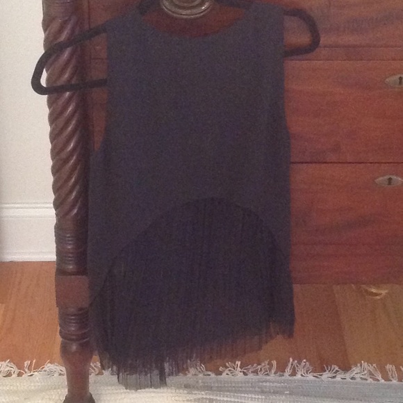 BNWT Elizabeth and James pleated black chiffon - Picture 2 of 2